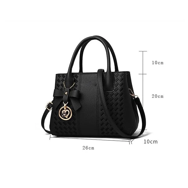 Women Handbags PU Leather Totes Bag Top-handle Embroidery Crossbody Shoulder Bag Lady Simple Style Hand Bags Shoulder Bag for Women (Color : Blue, Size : 26x10x20cm) view 2