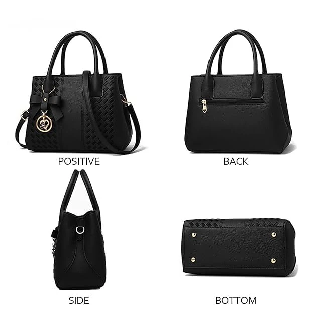 Women Handbags PU Leather Totes Bag Top-handle Embroidery Crossbody Shoulder Bag Lady Simple Style Hand Bags Shoulder Bag for Women (Color : Blue, Size : 26x10x20cm) view 4