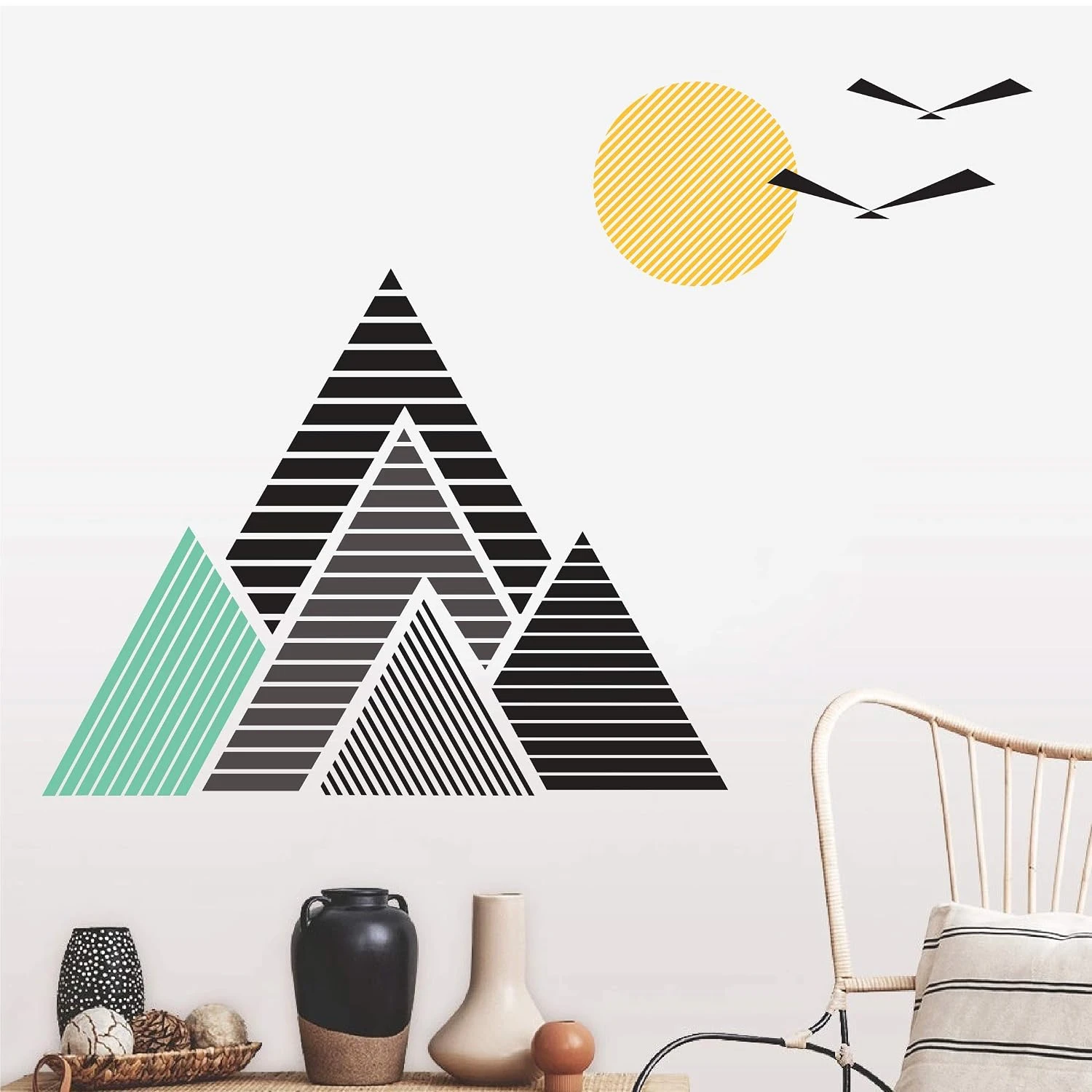 Design Studio || Mountain Landscape || Wall Sticker || 120 cm x 60 cm view 1