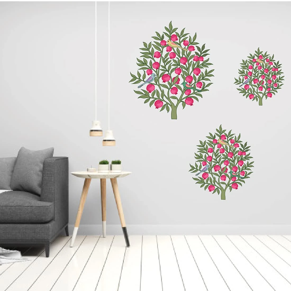 Design Studio || Anar Tree || Self-Adhesive || Vinyl Wall Stickers || 150 cm x 120 cm || Multicolour view 1