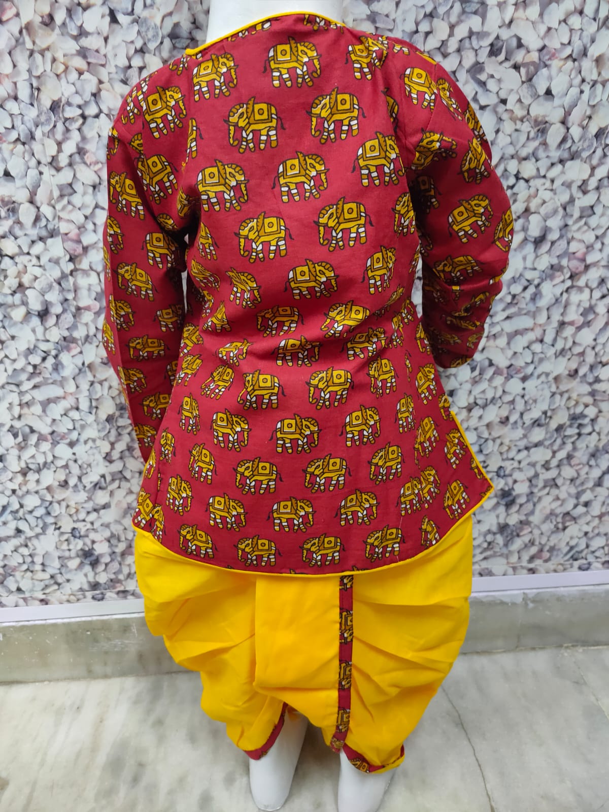 Cotton Angrakha set view 2