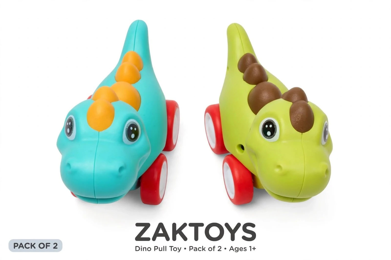 ZAKTOYS Dino Push Toys Pack of 2 view 2
