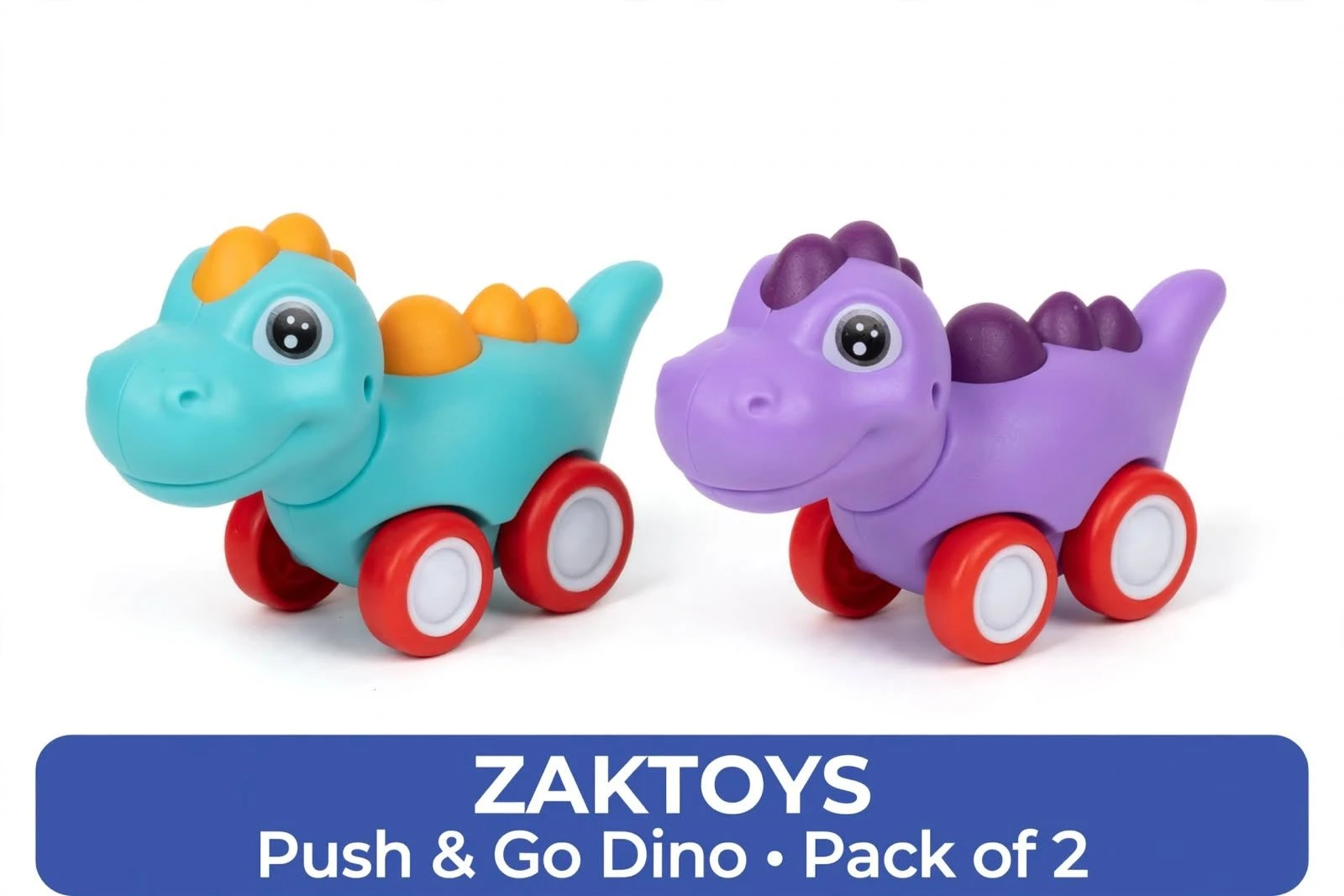 ZAKTOYS Dino Push Toys Pack of 2 view 3