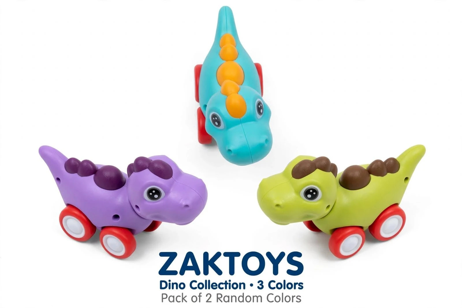 ZAKTOYS Dino Push Toys Pack of 2
