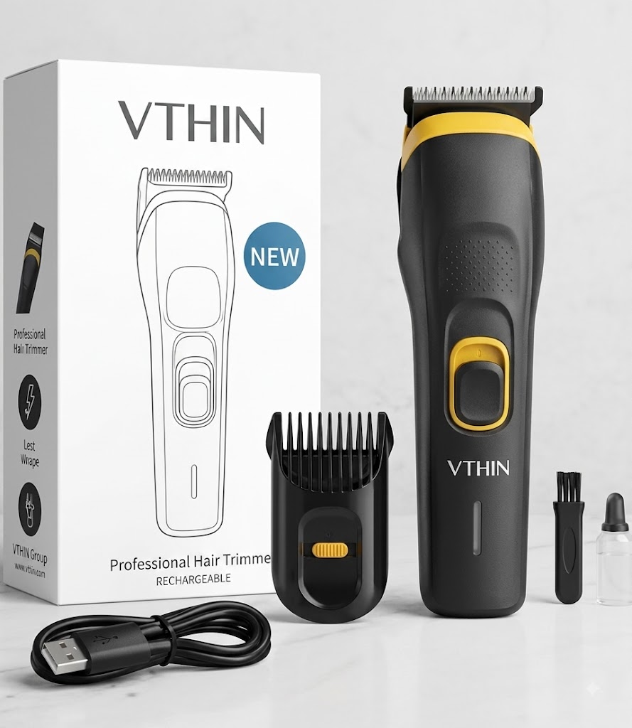 509 Rechargeable Hair Trimmer for Men | Beard & Mustache Grooming Kit with Precision Blades, Adjustable Comb, USB Charging, Cordless Professional Hair Clipper
