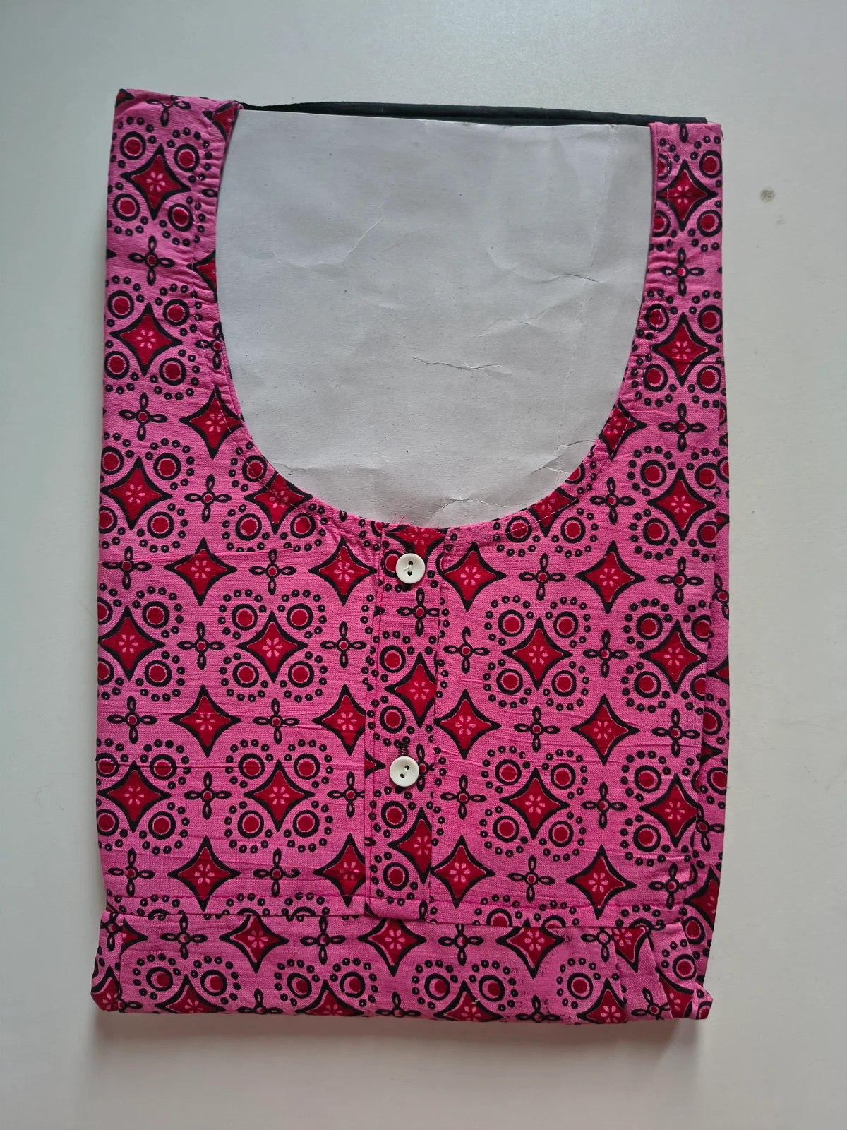 Women's Pink Printed Maxi Nighty Dress view 2