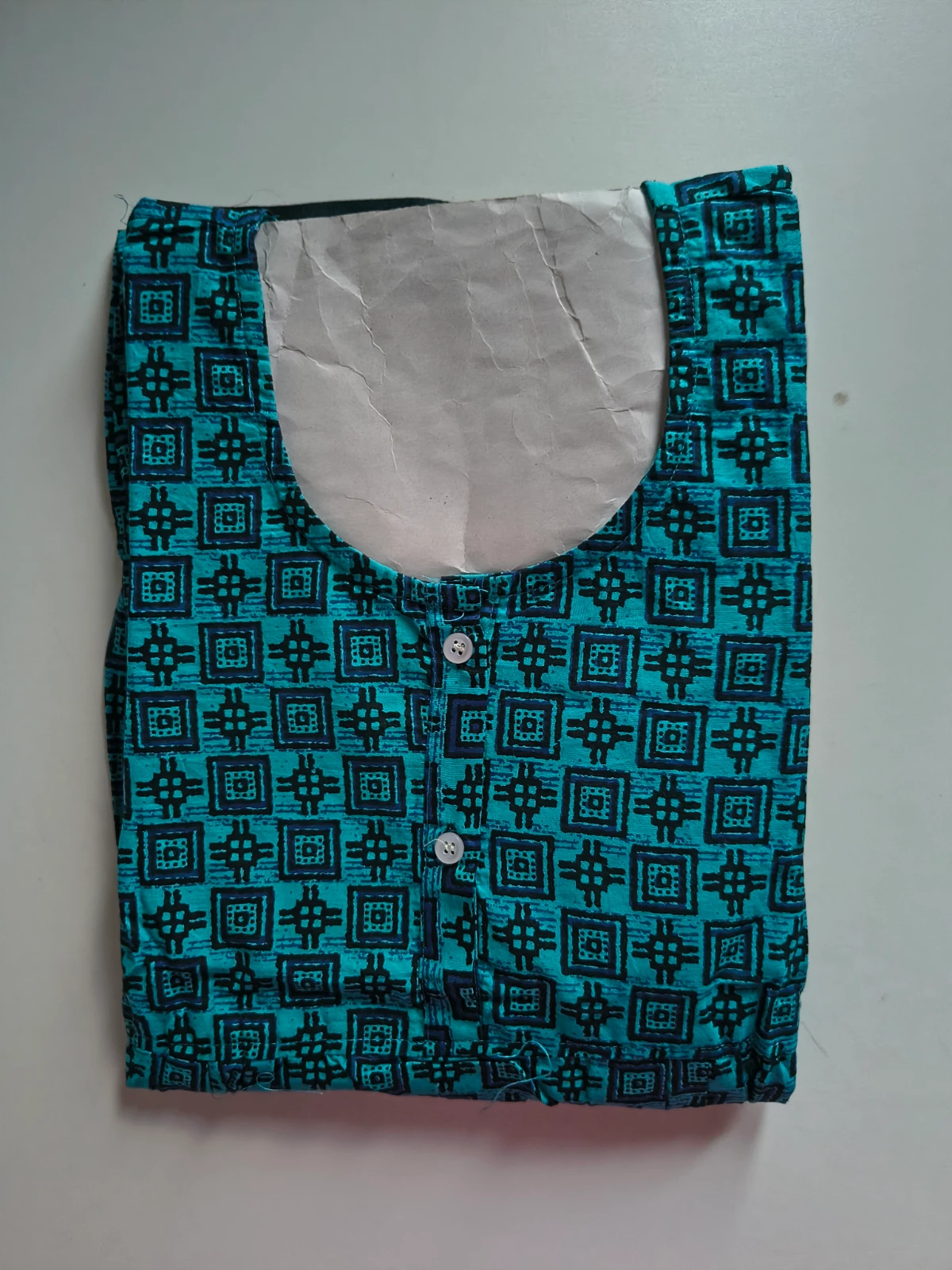 Women's Blue Printed Nighty Maxi Dress view 2