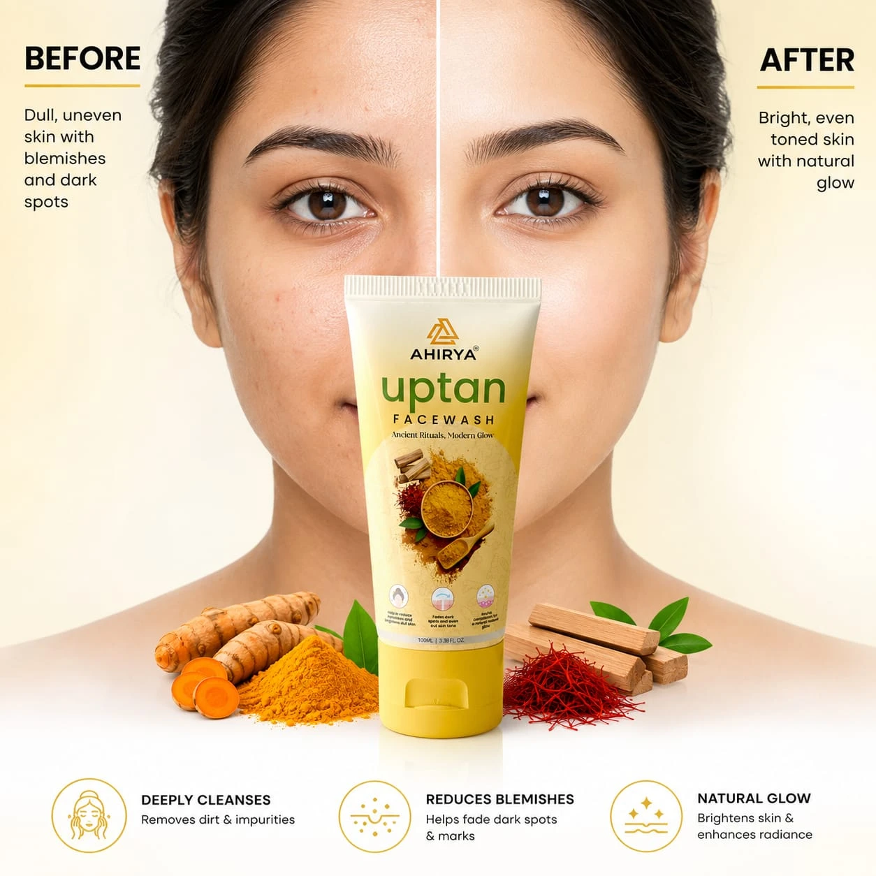 Ahirya Uptan Facewash 100ml view 4