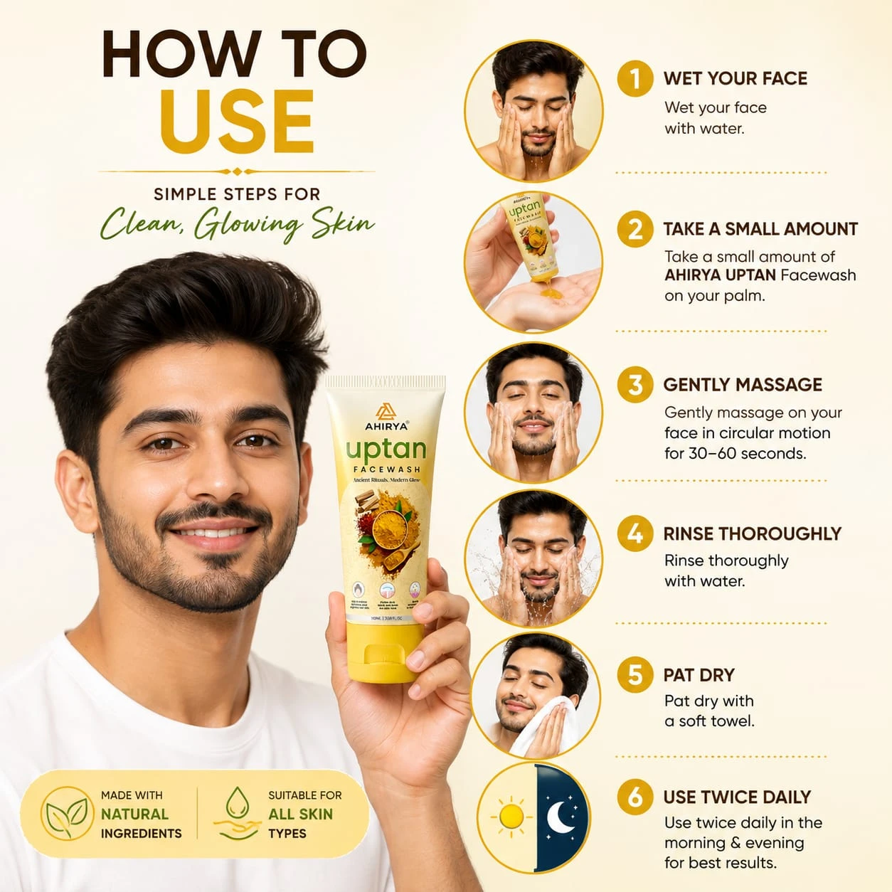Ahirya Uptan Facewash 100ml view 5