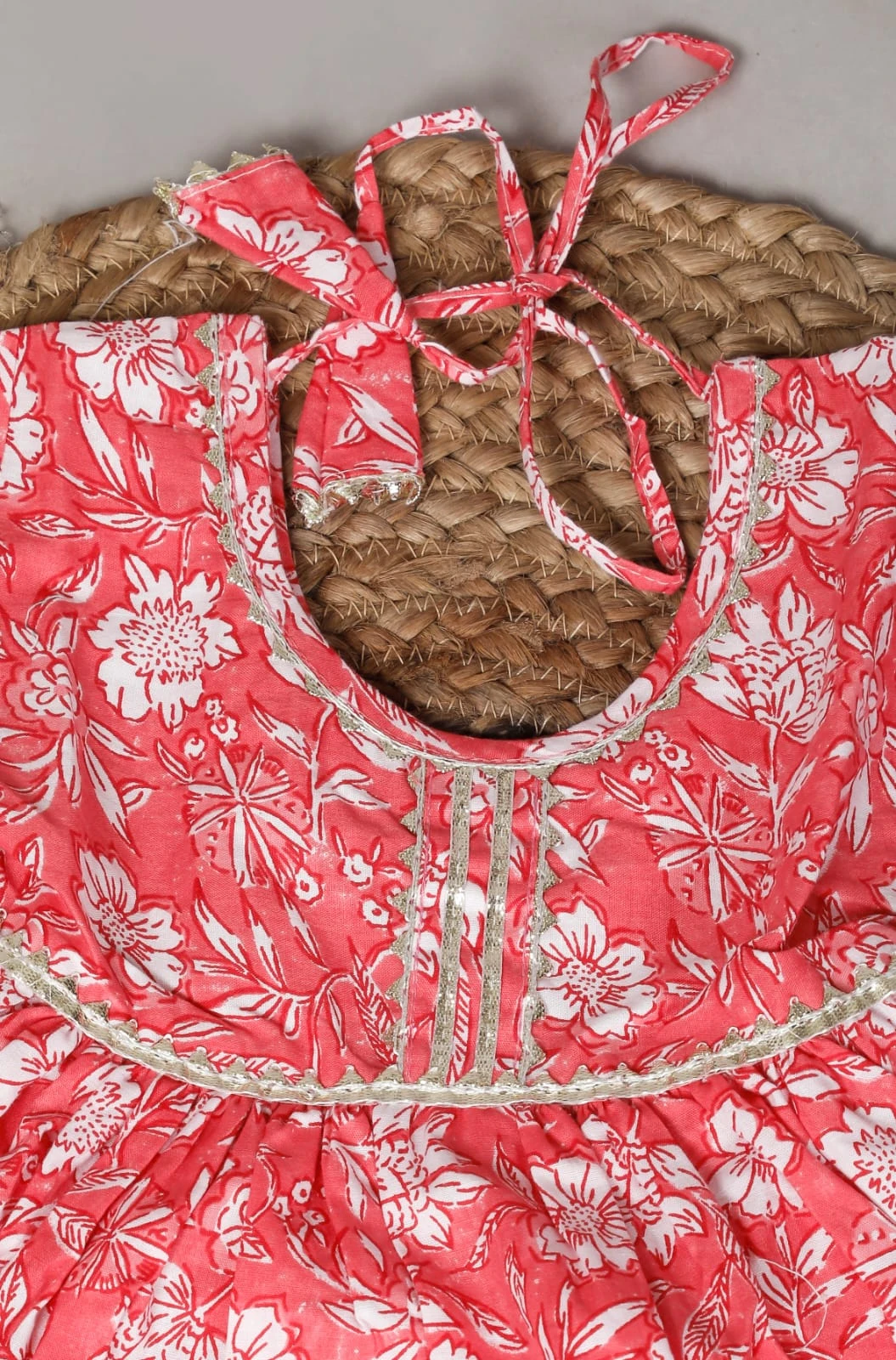 Boys Pink Printed Kurta Dhoti Set view 4