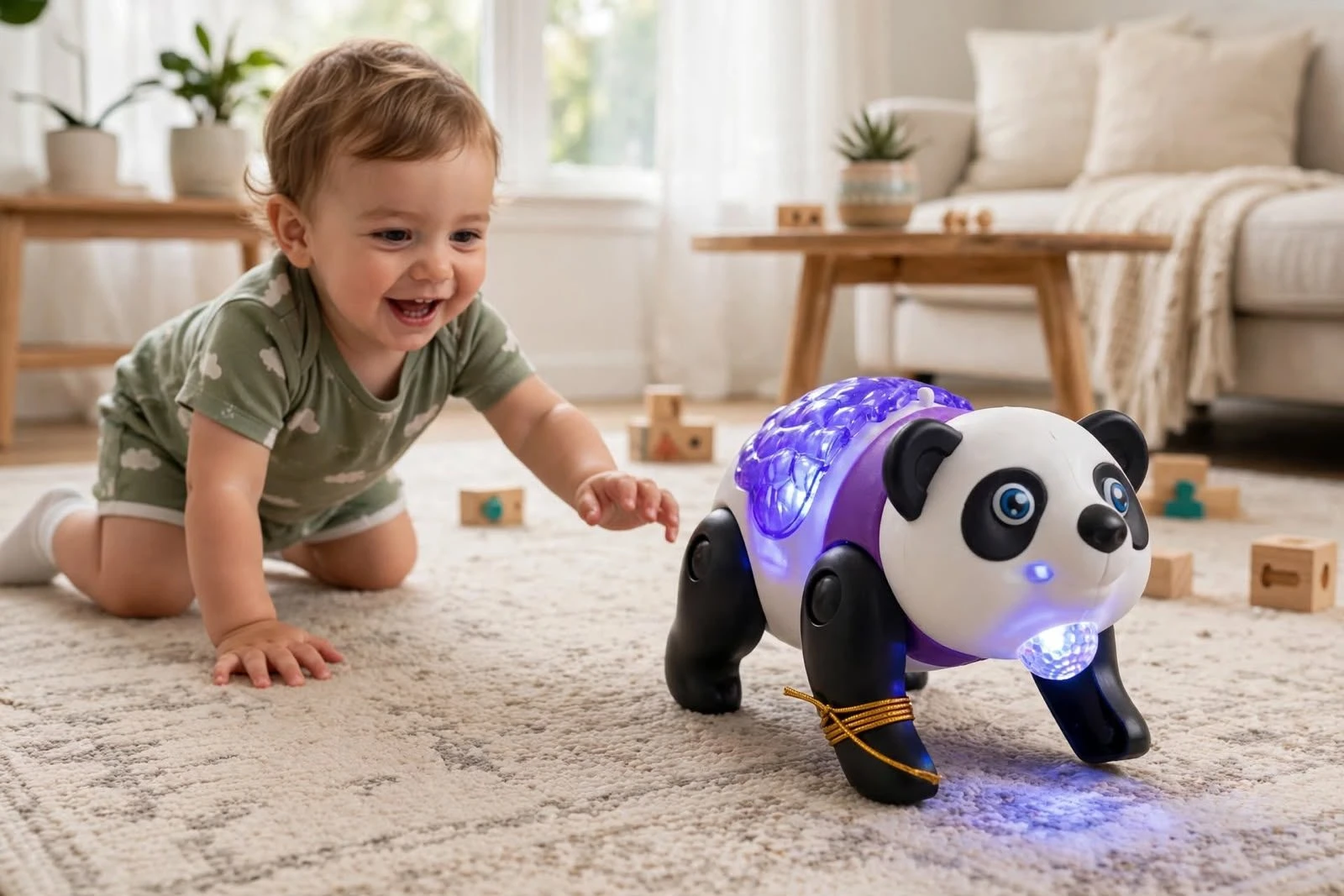 ZAKTOYS Musical Crawling Panda Toy view 5