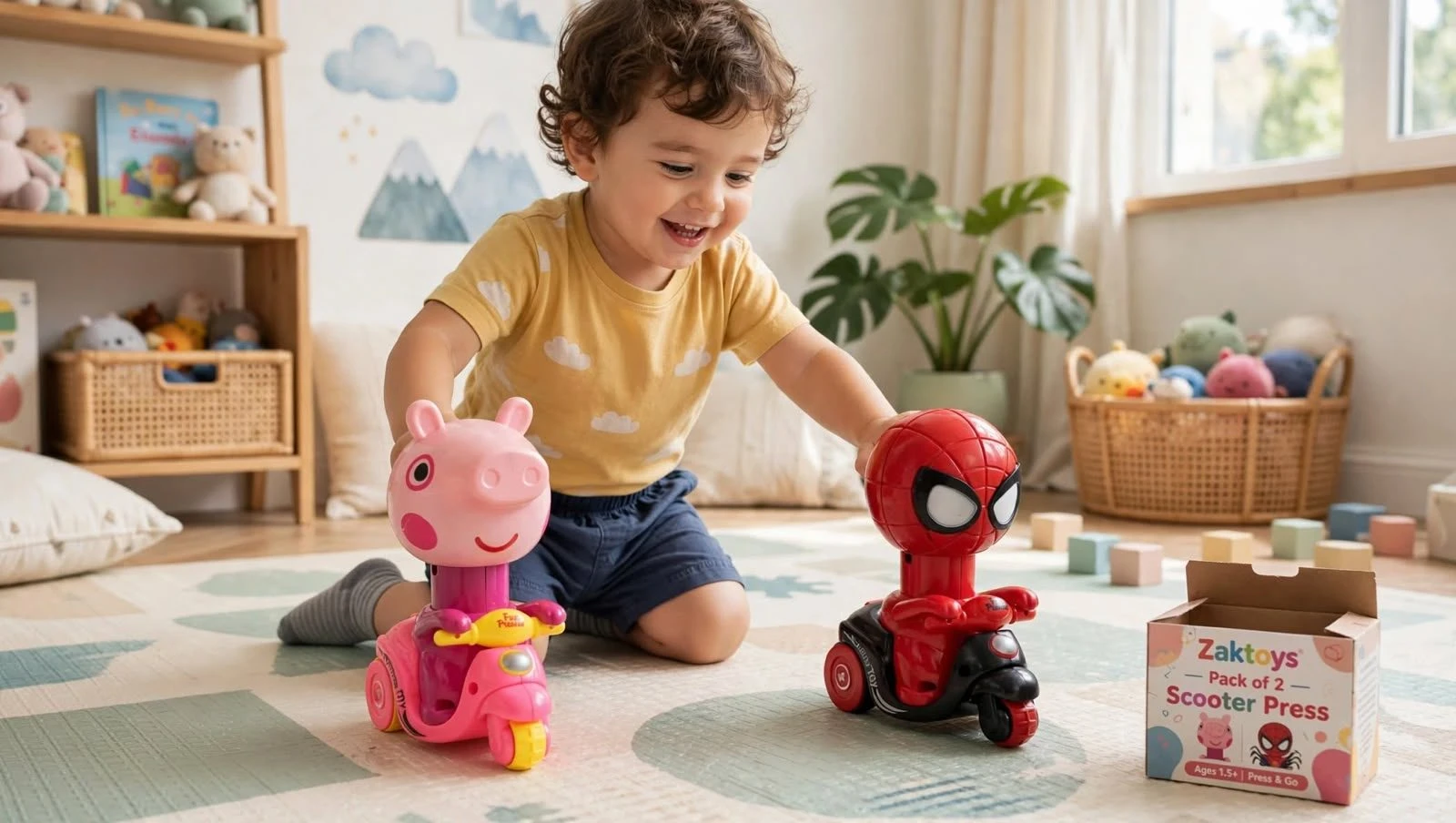 ZAKTOYS Cartoon Scooter Toys Pack of 2 view 4